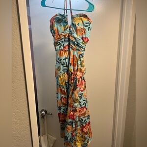 Vince Camuto Vibrant Blue and Orange Dress